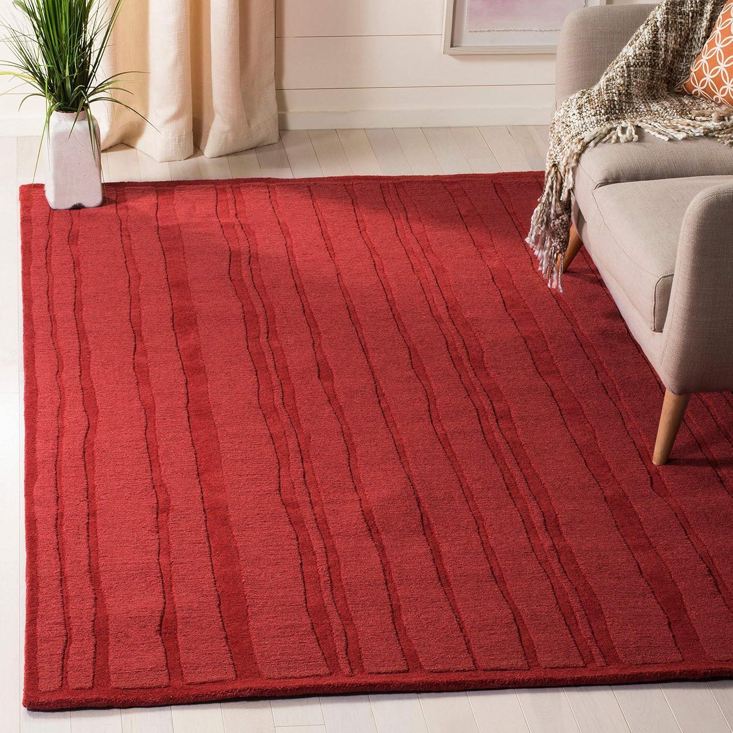 image:imageMartha Stewart x SAFAVIEH Area Rug Collection 5 x 8 Fossil Handmade Wool Ideal for Living Room Bedroom Office Dining Space MSR4619BVermillion