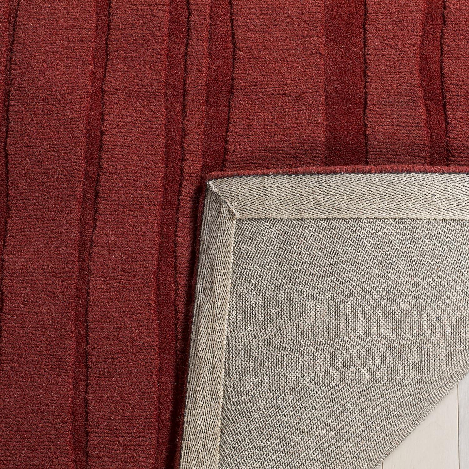 image:imageMartha Stewart x SAFAVIEH Area Rug Collection 5 x 8 Fossil Handmade Wool Ideal for Living Room Bedroom Office Dining Space MSR4619BVermillion