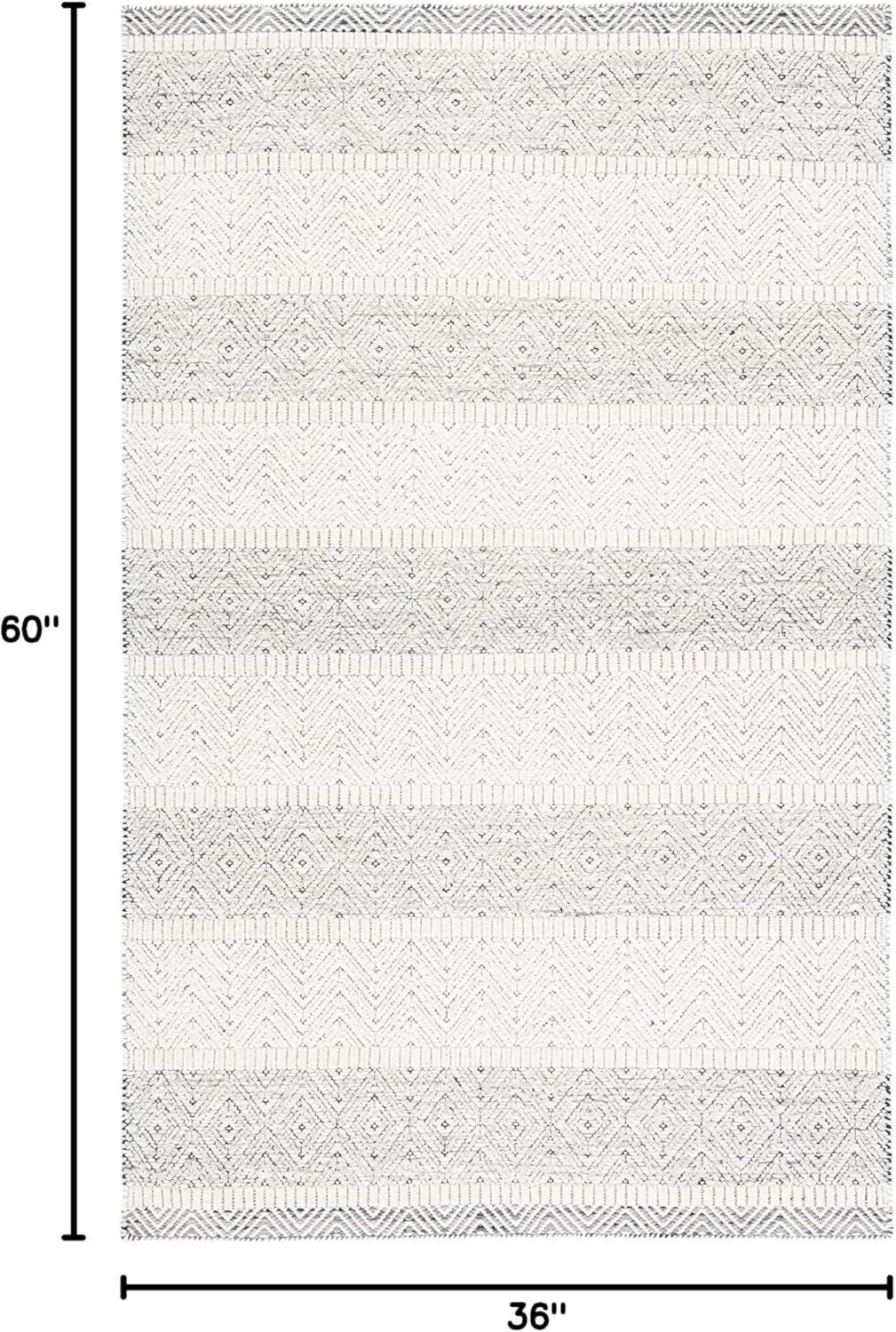 image:imageMartha Stewart x SAFAVIEH Area Rug Collection 5 x 8 Ivory amp Grey Handmade Wool Ideal for Living Room Bedroom Office Dining Space MSR9606AIvoryGrey