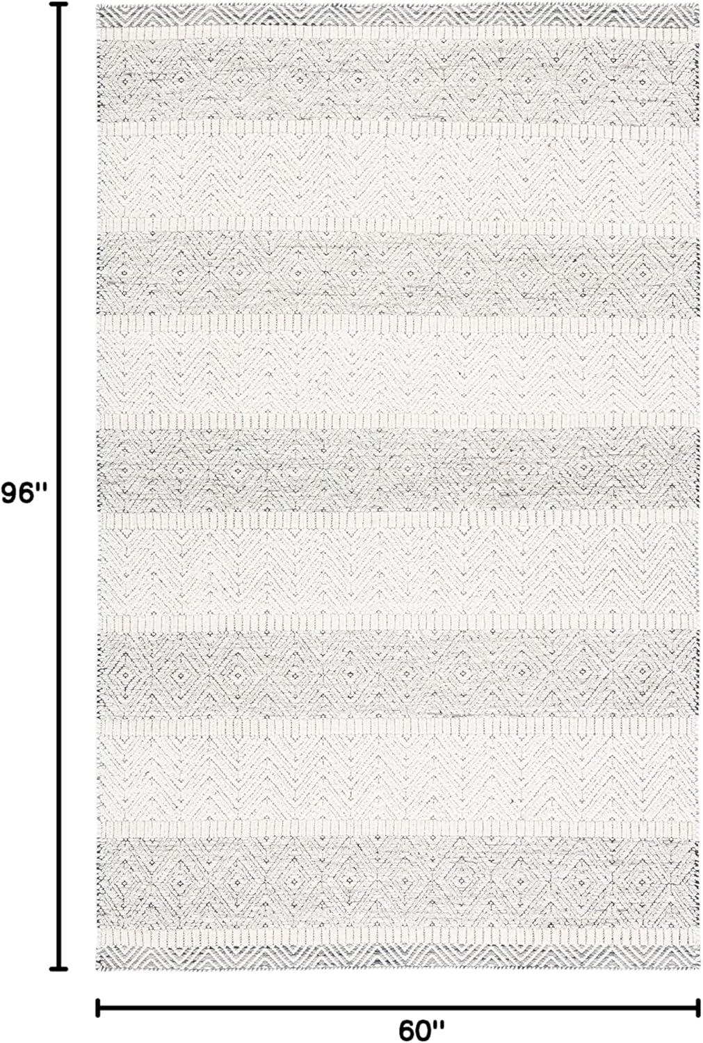 image:imageMartha Stewart x SAFAVIEH Area Rug Collection 5 x 8 Ivory amp Grey Handmade Wool Ideal for Living Room Bedroom Office Dining Space MSR9606AIvoryGrey