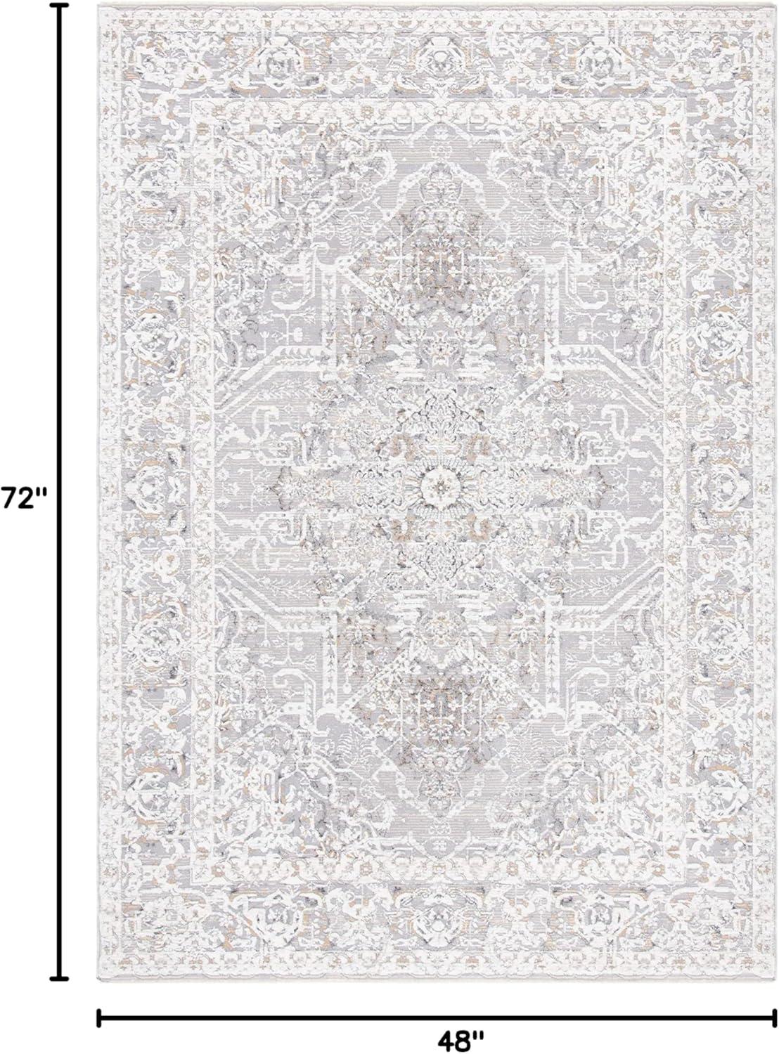 image:imageMartha Stewart x SAFAVIEH Area Rug Collection 5 x 8 Ivory amp Light Grey NonShedding amp Easy Cleaning Ideal for Living Room Bedroom Office Dining Space MSR8934BIvoryLight Grey