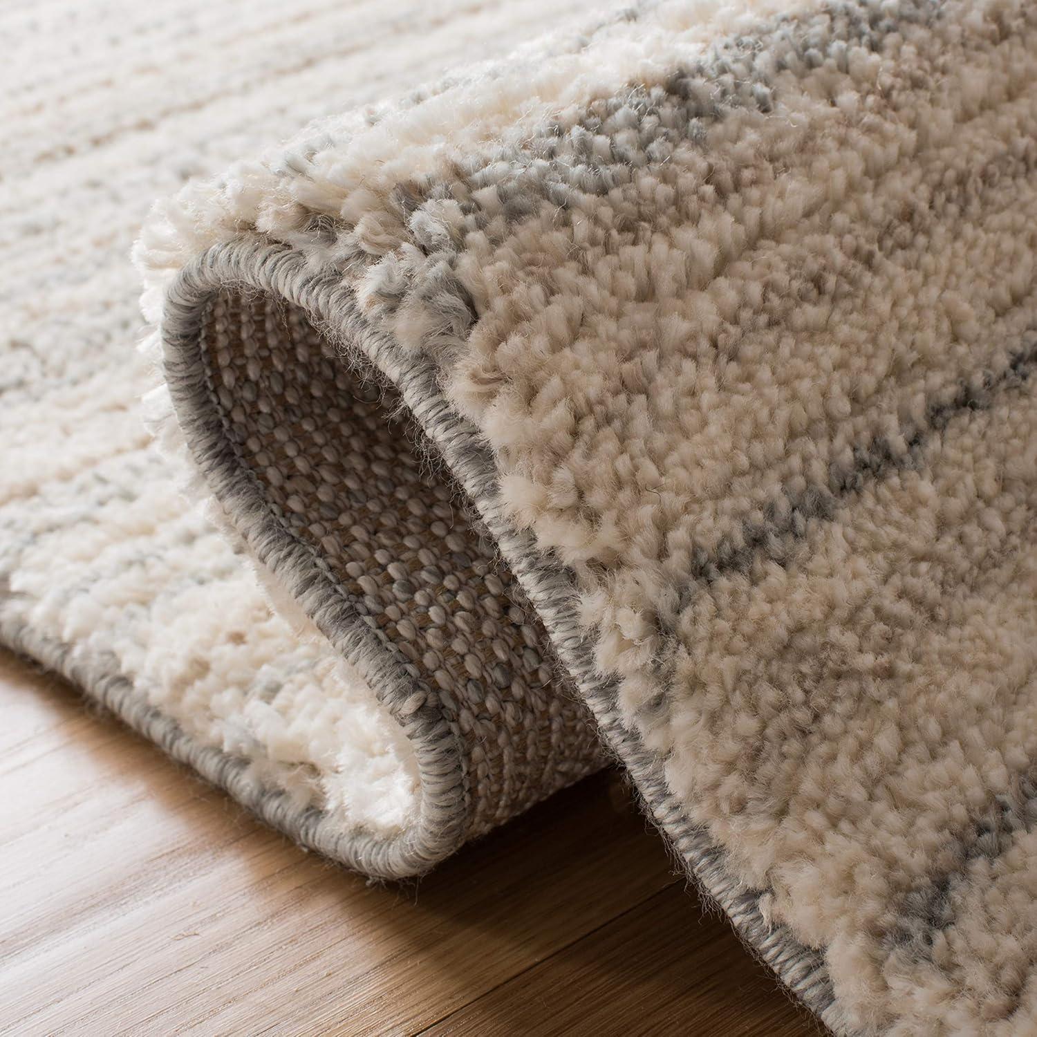 image:imageMartha Stewart x SAFAVIEH Area Rug Collection 51 x 76 Light Grey amp White NonShedding amp Easy Cleaning Ideal for Living Room Bedroom Office Dining Space MSR0787F