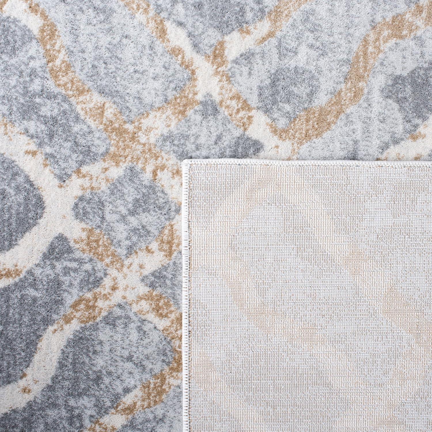 image:imageMartha Stewart x SAFAVIEH Area Rug Collection 53 x 77 Ivory amp Turquoise Blue NonShedding amp Easy Cleaning Ideal for Living Room Bedroom Office Dining Space MSR0957ASilverIvory