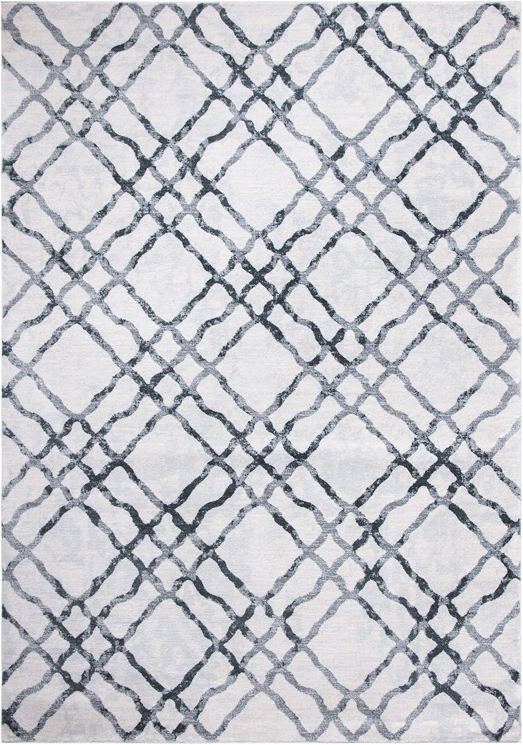 image:imageMartha Stewart x SAFAVIEH Area Rug Collection 53 x 77 Ivory amp Turquoise Blue NonShedding amp Easy Cleaning Ideal for Living Room Bedroom Office Dining Space MSR0957AIvoryGrey