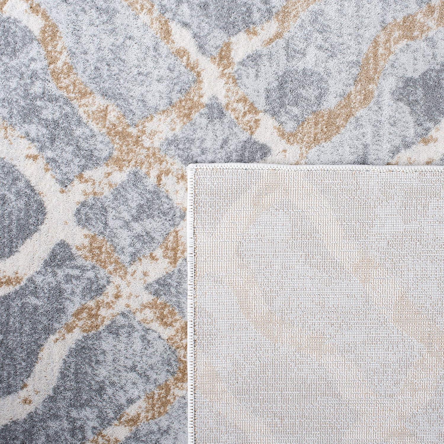image:imageMartha Stewart x SAFAVIEH Area Rug Collection 53 x 77 Ivory amp Turquoise Blue NonShedding amp Easy Cleaning Ideal for Living Room Bedroom Office Dining Space MSR0957ASilverIvory