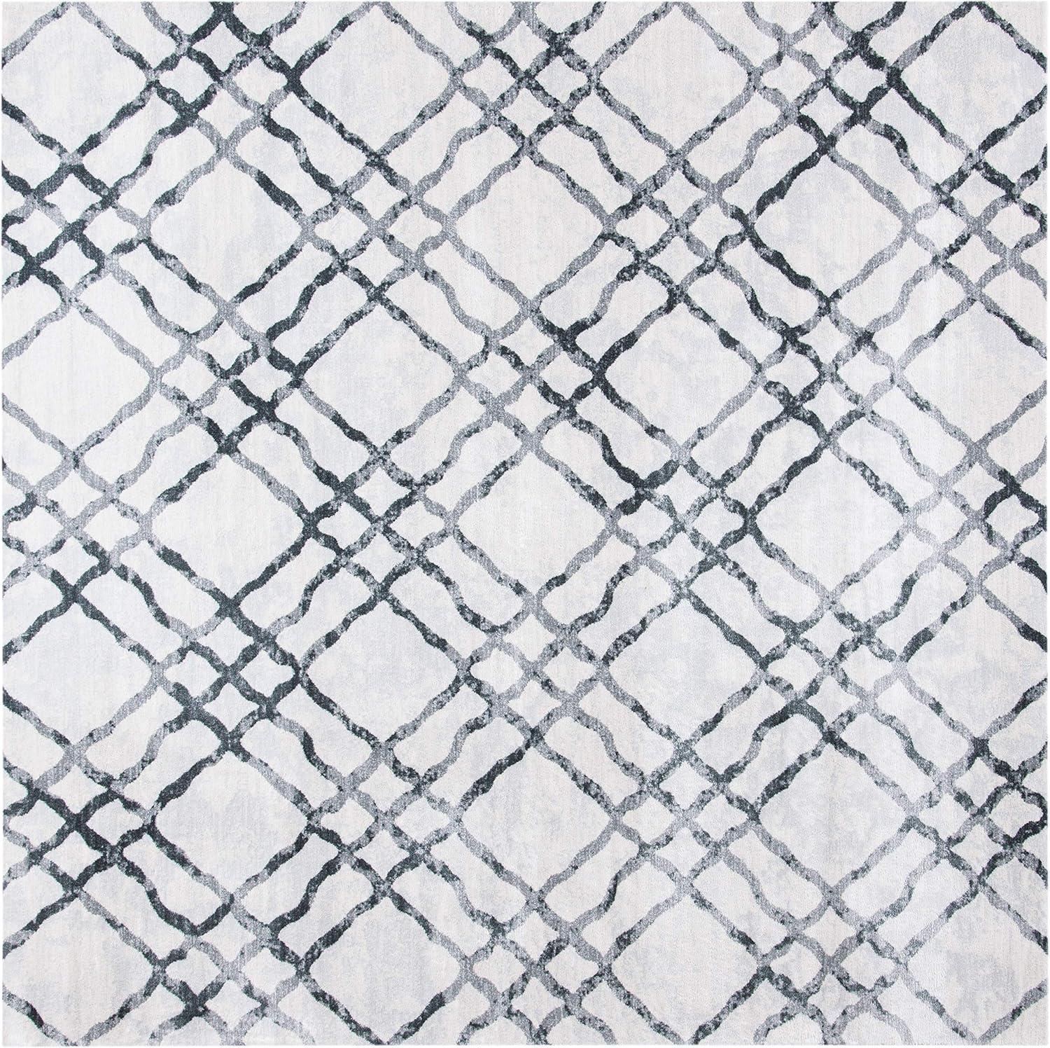image:imageMartha Stewart x SAFAVIEH Area Rug Collection 53 x 77 Ivory amp Turquoise Blue NonShedding amp Easy Cleaning Ideal for Living Room Bedroom Office Dining Space MSR0957AIvoryGrey