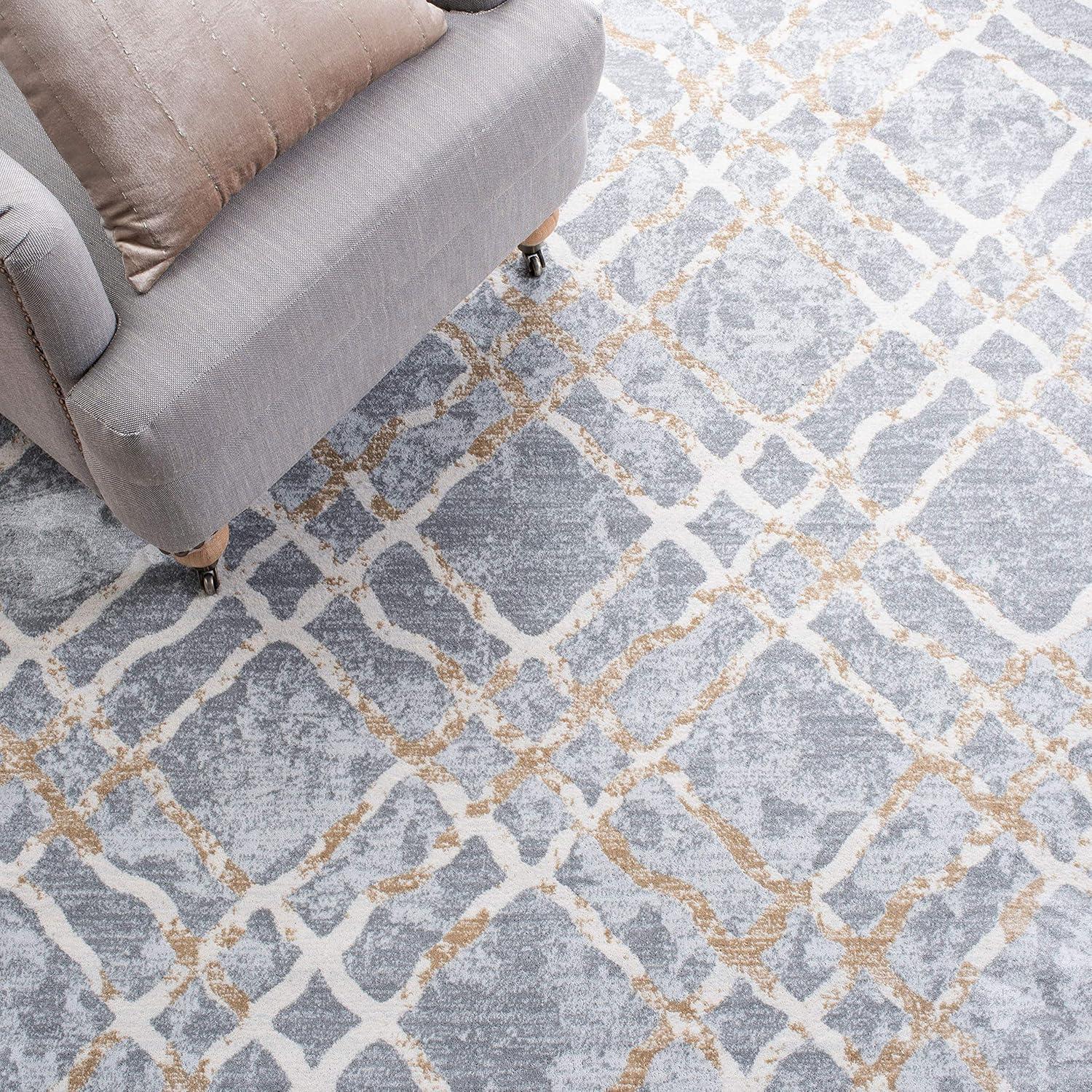 image:imageMartha Stewart x SAFAVIEH Area Rug Collection 53 x 77 Ivory amp Turquoise Blue NonShedding amp Easy Cleaning Ideal for Living Room Bedroom Office Dining Space MSR0957ASilverIvory