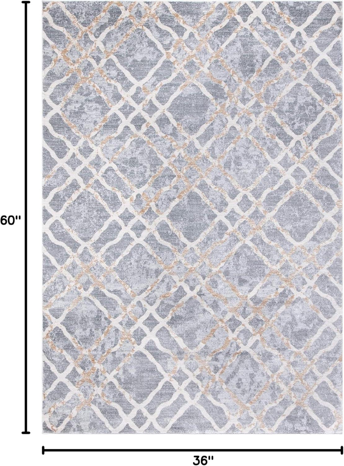 image:imageMartha Stewart x SAFAVIEH Area Rug Collection 53 x 77 Ivory amp Turquoise Blue NonShedding amp Easy Cleaning Ideal for Living Room Bedroom Office Dining Space MSR0957ASilverIvory