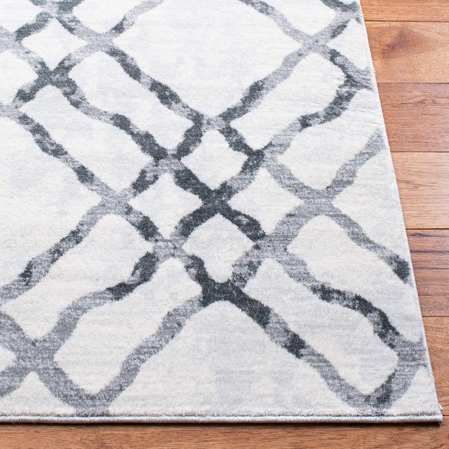 image:imageMartha Stewart x SAFAVIEH Area Rug Collection 53 x 77 Ivory amp Turquoise Blue NonShedding amp Easy Cleaning Ideal for Living Room Bedroom Office Dining Space MSR0957AIvoryGrey