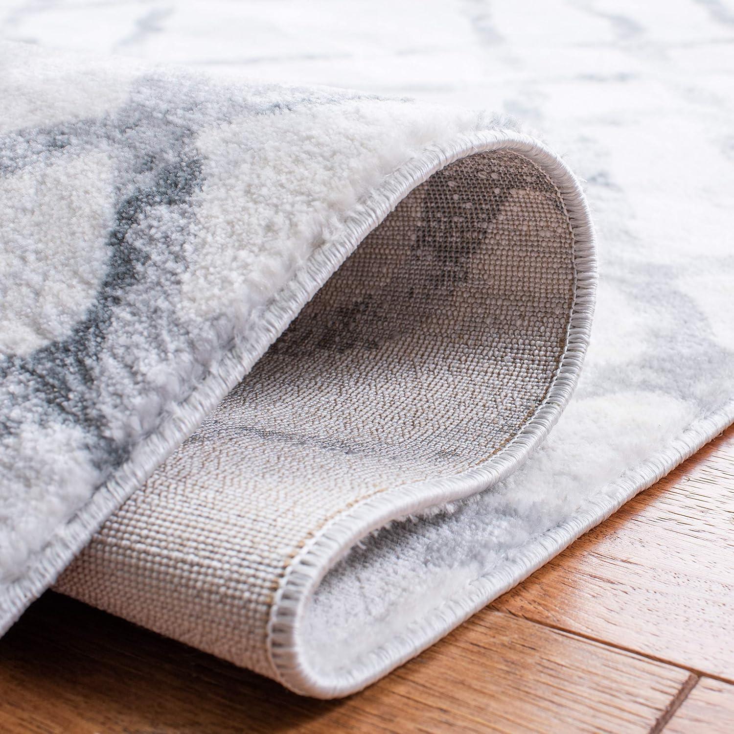 image:imageMartha Stewart x SAFAVIEH Area Rug Collection 53 x 77 Ivory amp Turquoise Blue NonShedding amp Easy Cleaning Ideal for Living Room Bedroom Office Dining Space MSR0957AIvoryGrey