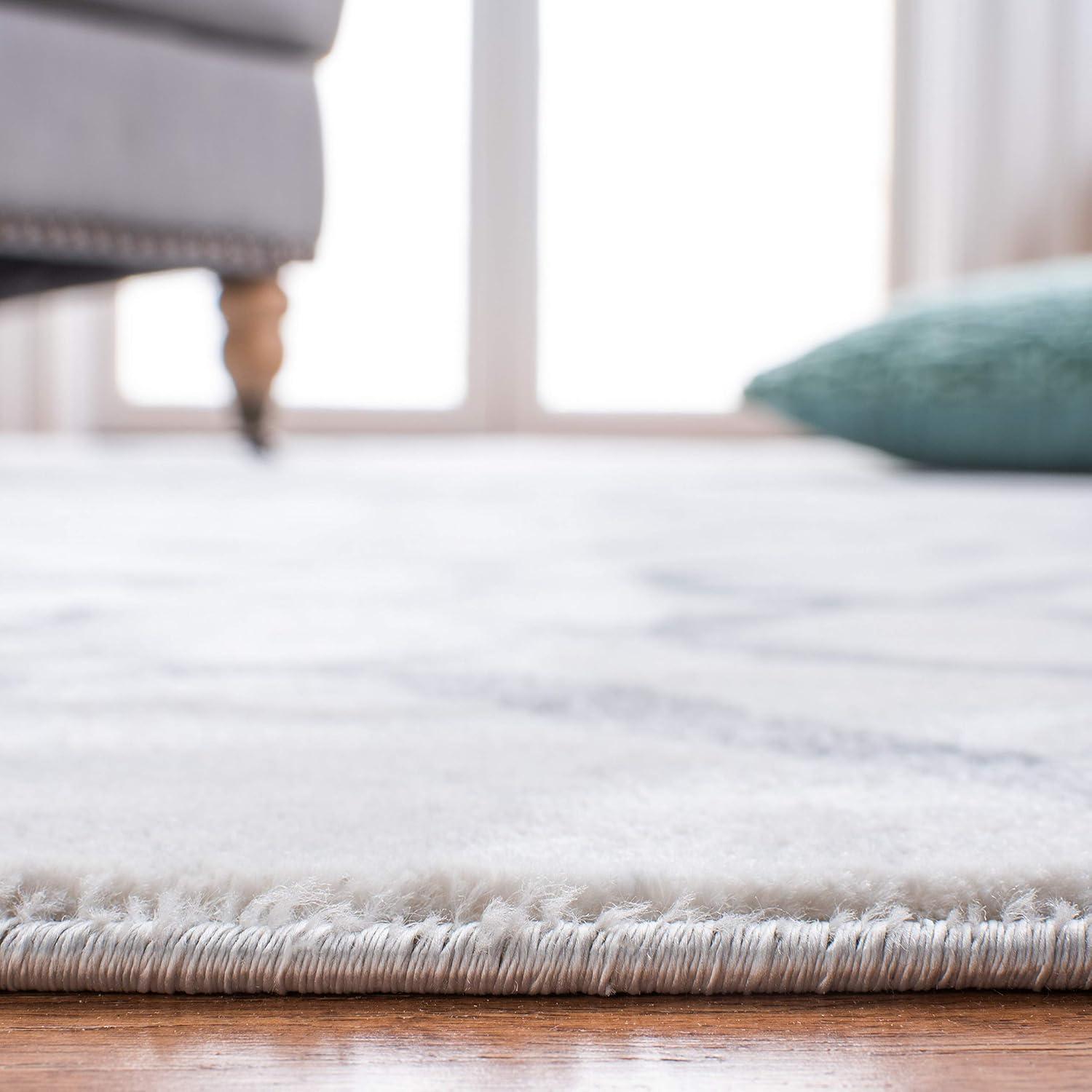 image:imageMartha Stewart x SAFAVIEH Area Rug Collection 53 x 77 Ivory amp Turquoise Blue NonShedding amp Easy Cleaning Ideal for Living Room Bedroom Office Dining Space MSR0957AIvoryGrey