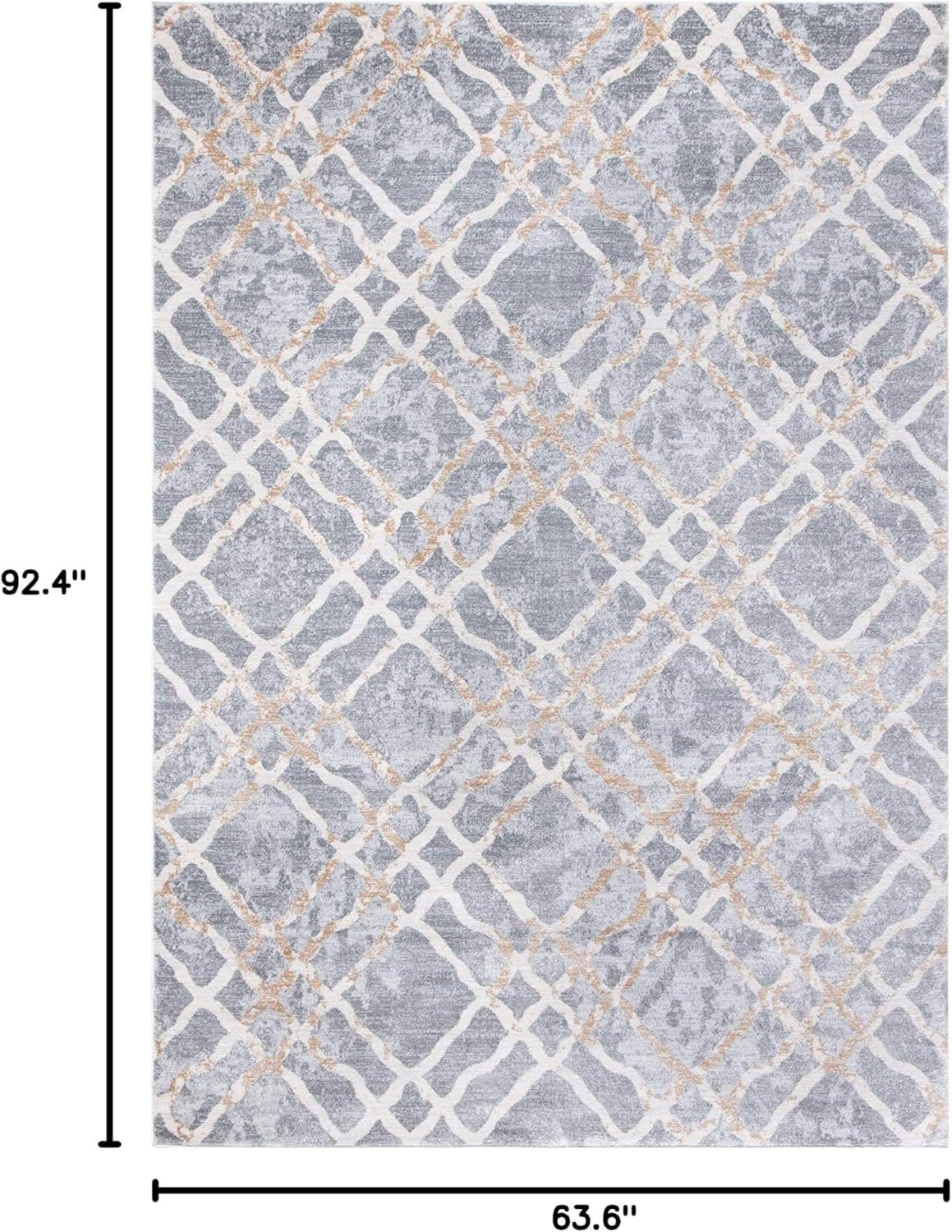 image:imageMartha Stewart x SAFAVIEH Area Rug Collection 53 x 77 Ivory amp Turquoise Blue NonShedding amp Easy Cleaning Ideal for Living Room Bedroom Office Dining Space MSR0957ASilverIvory