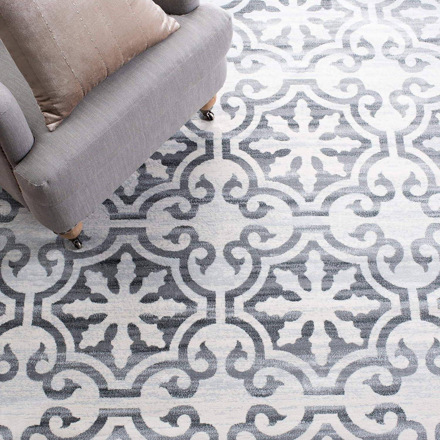 image:imageMartha Stewart x SAFAVIEH Area Rug Collection 53 x 77 Navy amp Ivory NonShedding amp Easy Cleaning Ideal for Living Room Bedroom Office Dining Space MSR0956NGreyIvory
