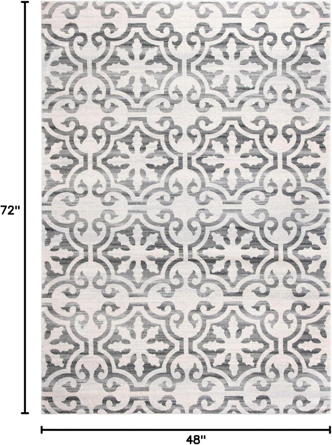 image:imageMartha Stewart x SAFAVIEH Area Rug Collection 53 x 77 Navy amp Ivory NonShedding amp Easy Cleaning Ideal for Living Room Bedroom Office Dining Space MSR0956NGreyIvory