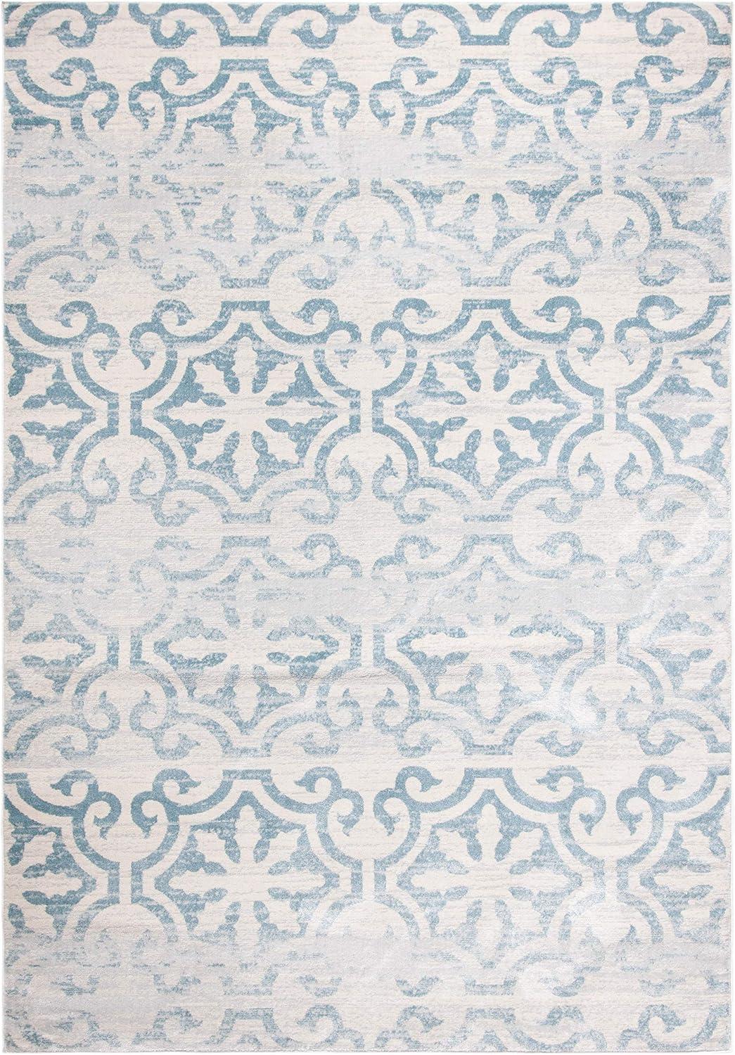 image:imageMartha Stewart x SAFAVIEH Area Rug Collection 53 x 77 Navy amp Ivory NonShedding amp Easy Cleaning Ideal for Living Room Bedroom Office Dining Space MSR0956NTurquoiseIvory