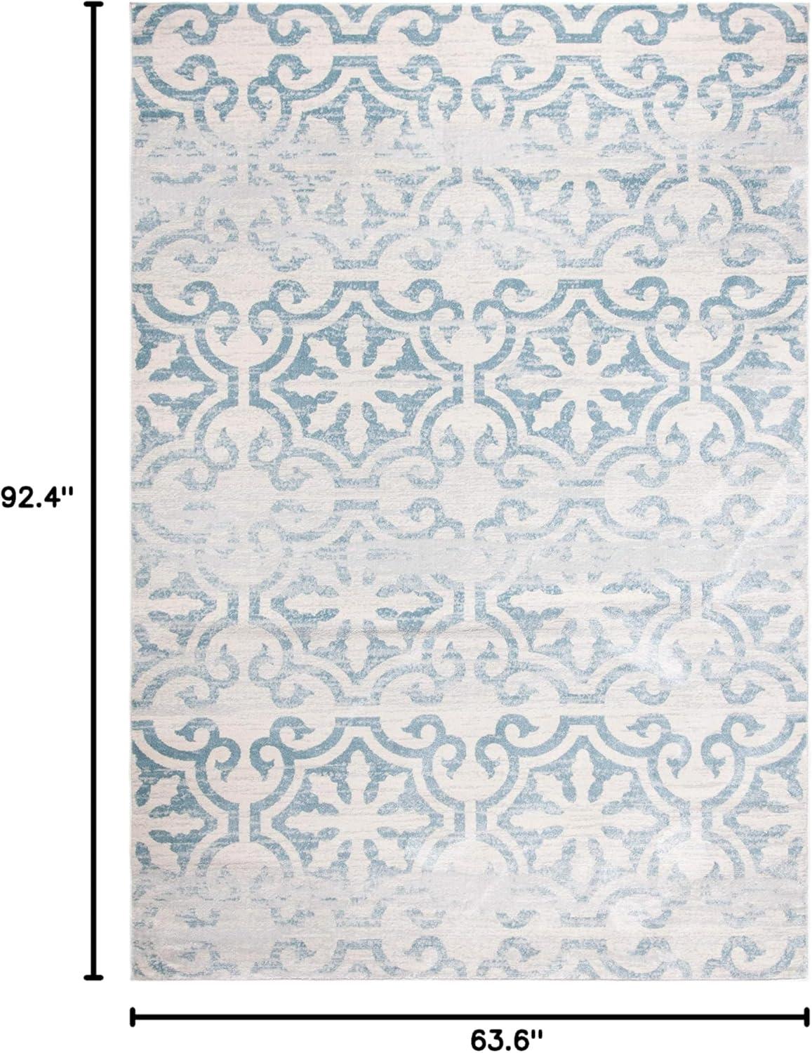 image:imageMartha Stewart x SAFAVIEH Area Rug Collection 53 x 77 Navy amp Ivory NonShedding amp Easy Cleaning Ideal for Living Room Bedroom Office Dining Space MSR0956NTurquoiseIvory