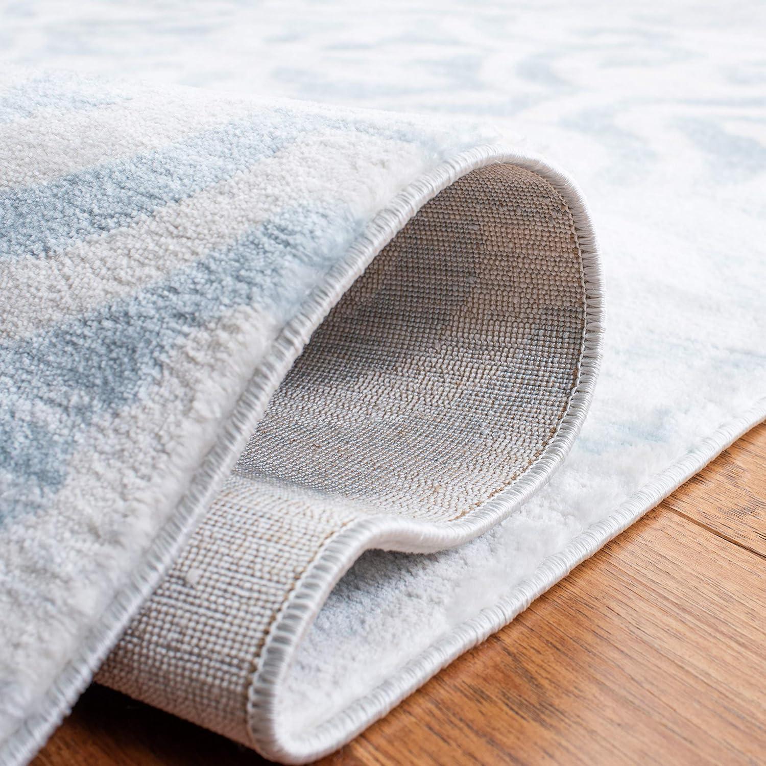 image:imageMartha Stewart x SAFAVIEH Area Rug Collection 53 x 77 Navy amp Ivory NonShedding amp Easy Cleaning Ideal for Living Room Bedroom Office Dining Space MSR0956NTurquoiseIvory