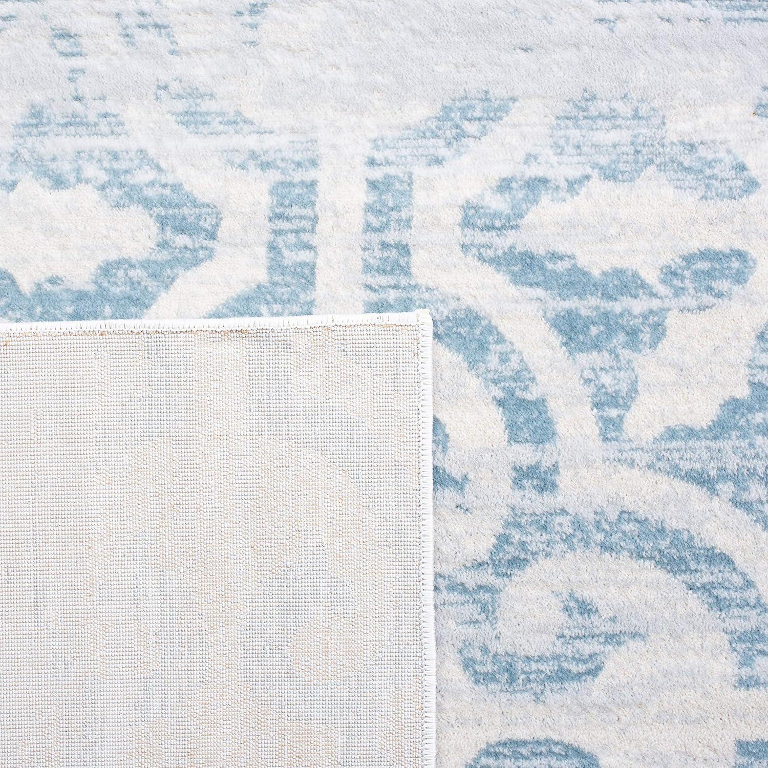 image:imageMartha Stewart x SAFAVIEH Area Rug Collection 53 x 77 Navy amp Ivory NonShedding amp Easy Cleaning Ideal for Living Room Bedroom Office Dining Space MSR0956NTurquoiseIvory