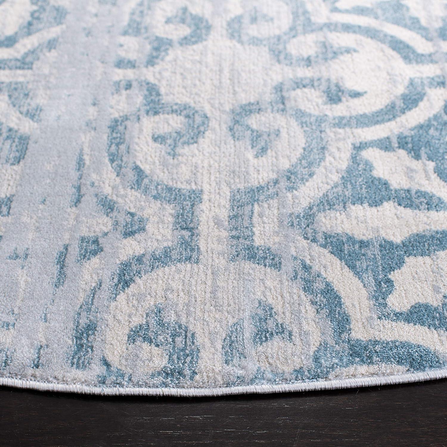 image:imageMartha Stewart x SAFAVIEH Area Rug Collection 53 x 77 Navy amp Ivory NonShedding amp Easy Cleaning Ideal for Living Room Bedroom Office Dining Space MSR0956NTurquoiseIvory