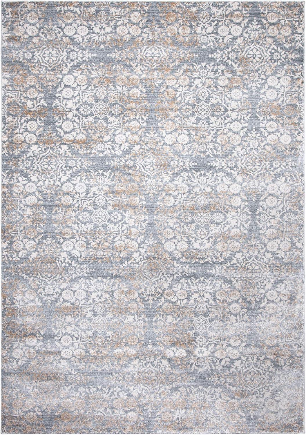 image:imageMartha Stewart x SAFAVIEH Area Rug Collection 53 x 77 Silver amp Ivory NonShedding amp Easy Cleaning Ideal for Living Room Bedroom Office Dining Space MSR0958GSilverIvory
