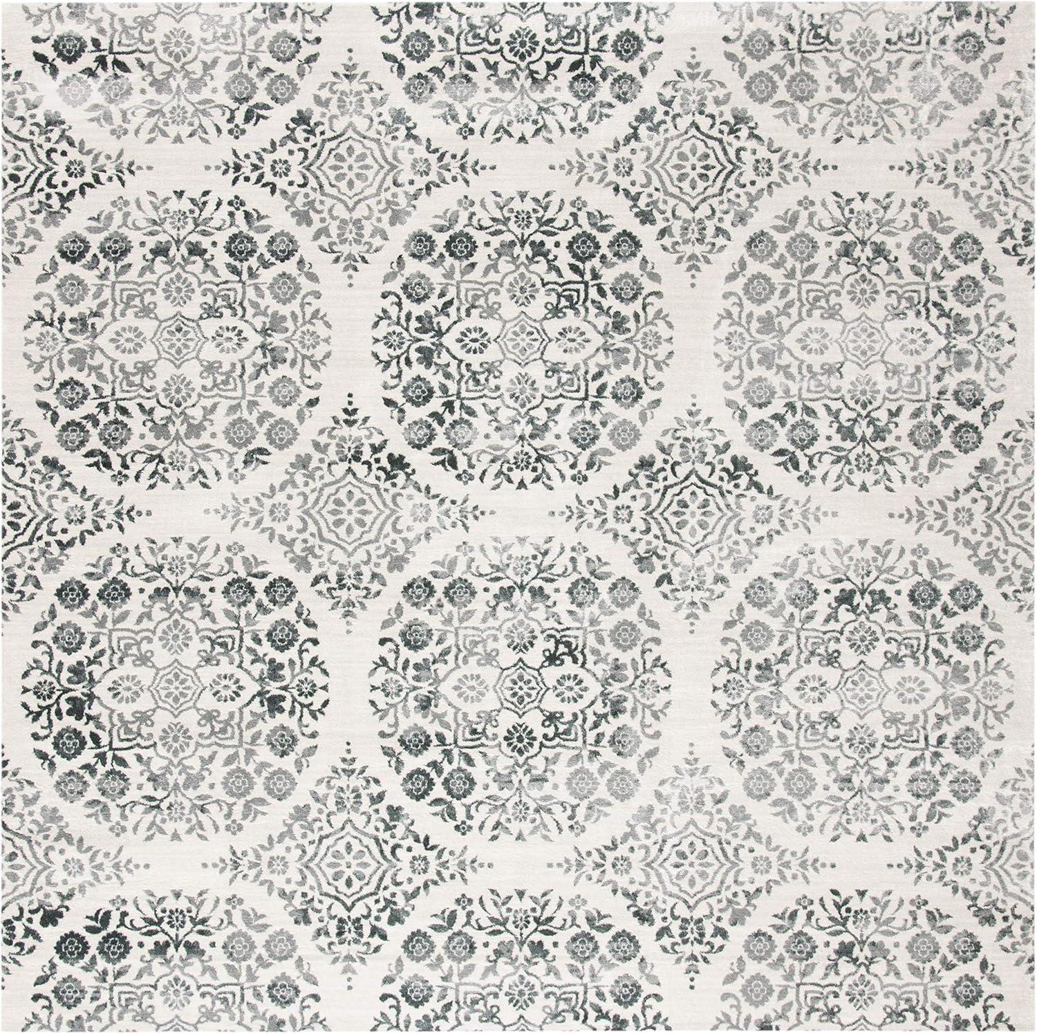 image:imageMartha Stewart x SAFAVIEH Area Rug Collection 53 x 77 Silver amp Ivory NonShedding amp Easy Cleaning Ideal for Living Room Bedroom Office Dining Space MSR0958GCharcoalIvory
