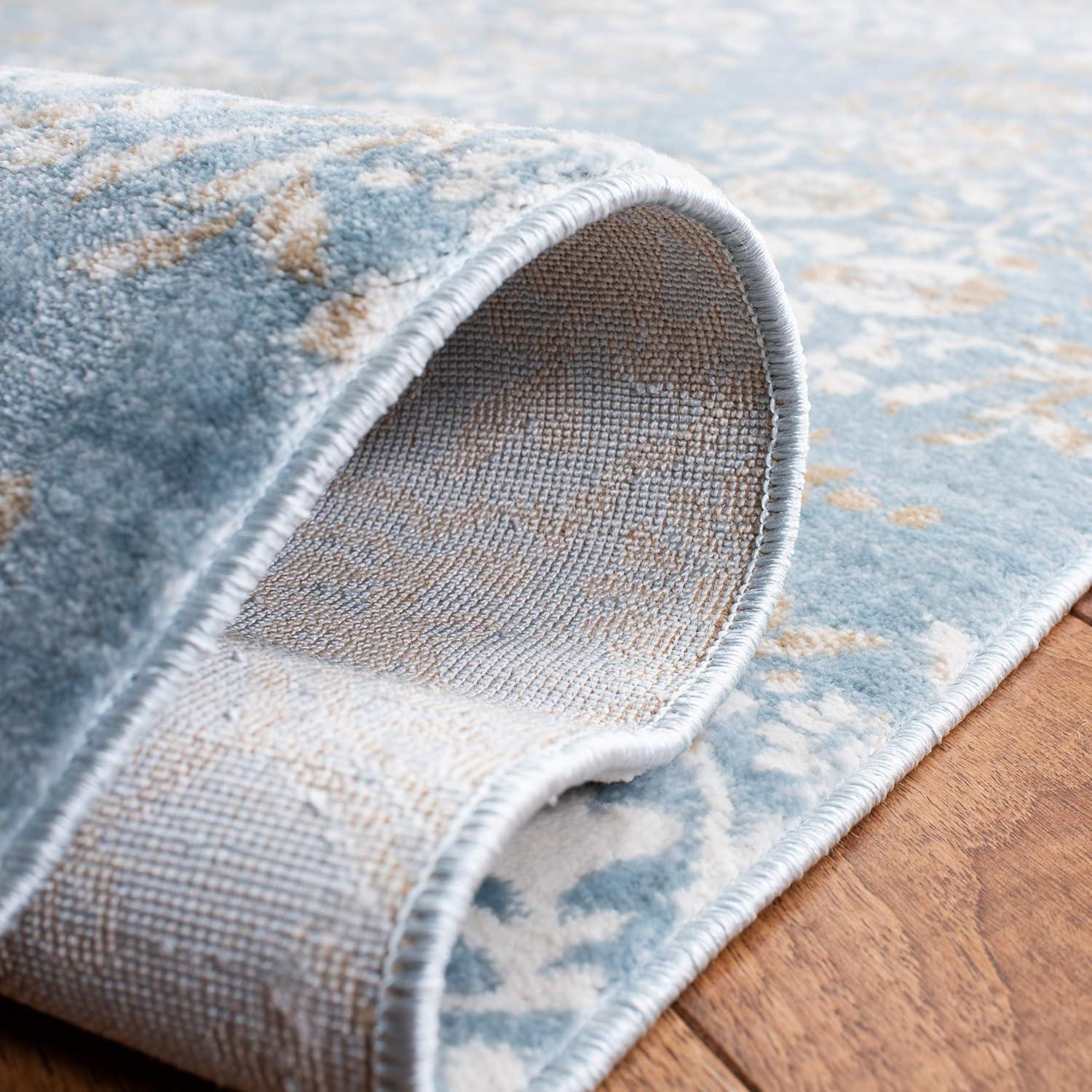 image:imageMartha Stewart x SAFAVIEH Area Rug Collection 53 x 77 Silver amp Ivory NonShedding amp Easy Cleaning Ideal for Living Room Bedroom Office Dining Space MSR0958GDenim BlueIvory