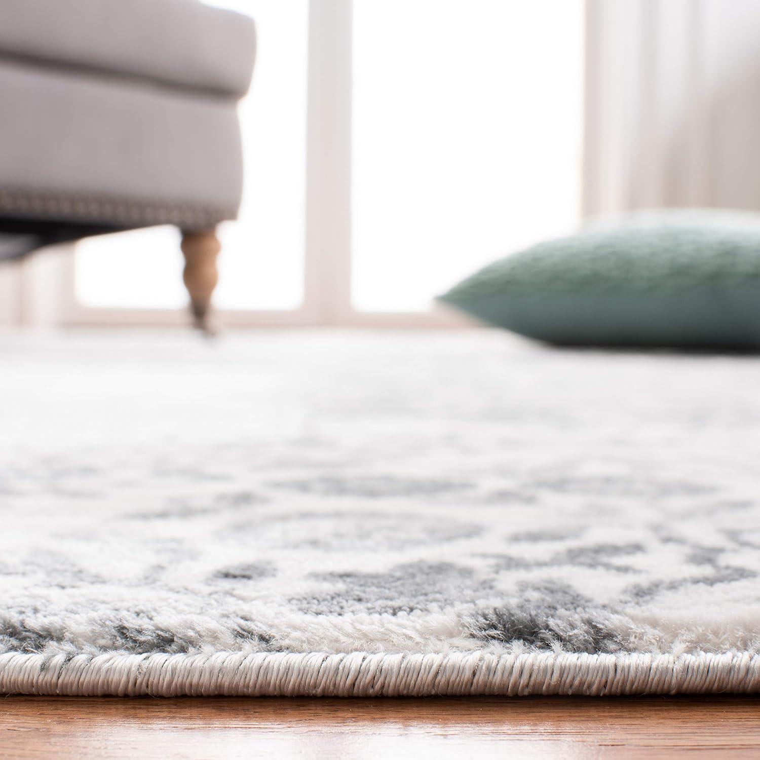 image:imageMartha Stewart x SAFAVIEH Area Rug Collection 53 x 77 Silver amp Ivory NonShedding amp Easy Cleaning Ideal for Living Room Bedroom Office Dining Space MSR0958GCharcoalIvory