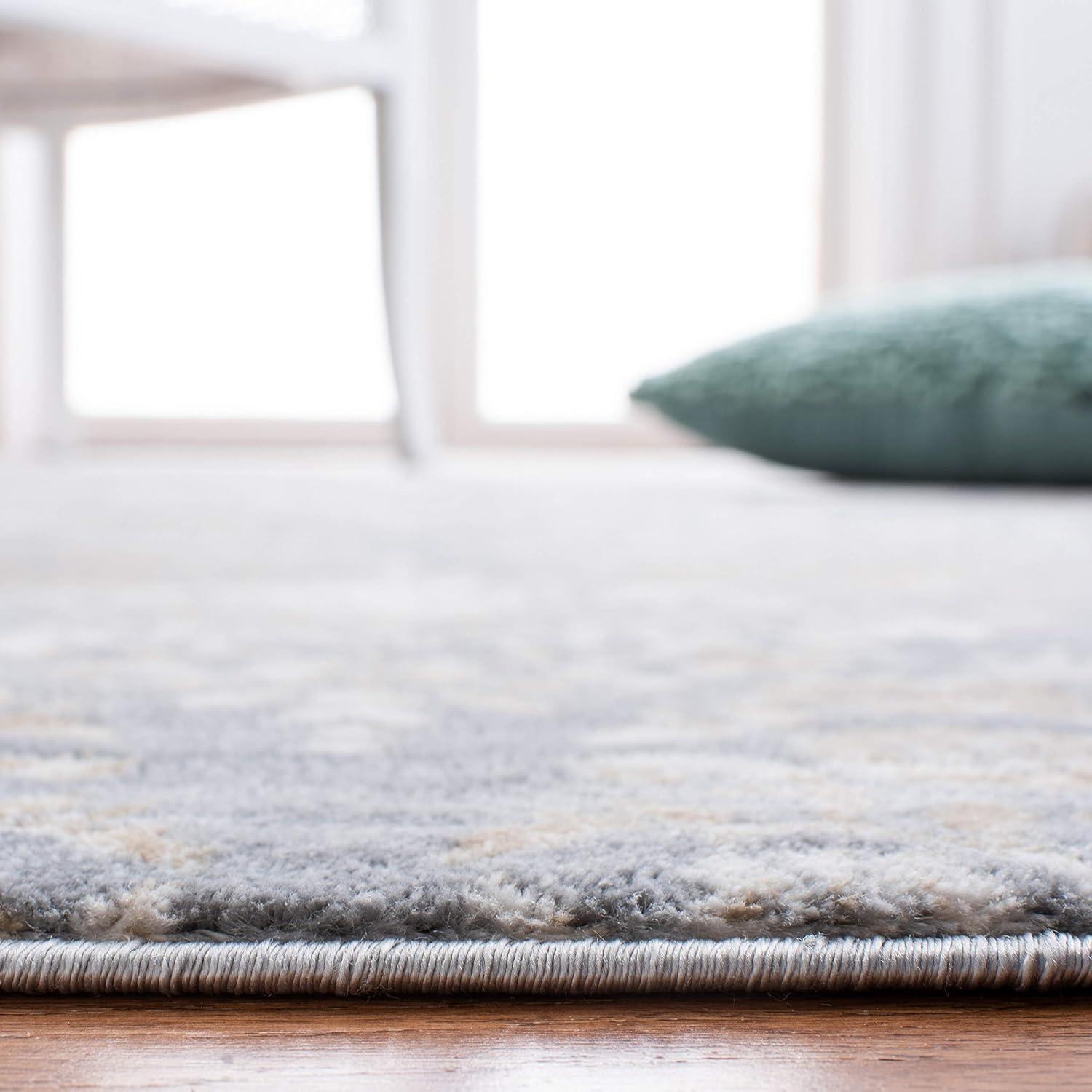 image:imageMartha Stewart x SAFAVIEH Area Rug Collection 53 x 77 Silver amp Ivory NonShedding amp Easy Cleaning Ideal for Living Room Bedroom Office Dining Space MSR0958GSilverIvory