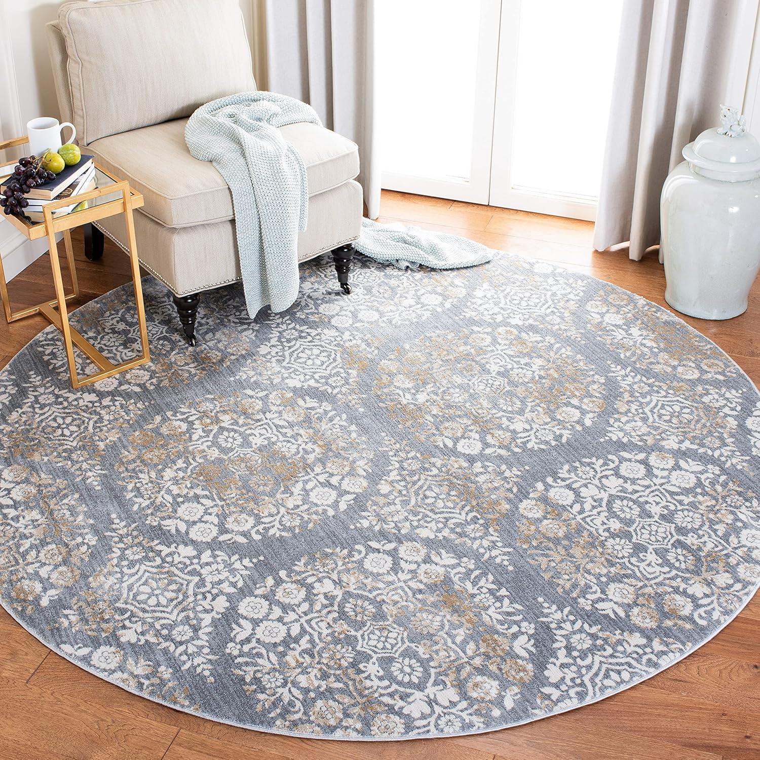 image:imageMartha Stewart x SAFAVIEH Area Rug Collection 53 x 77 Silver amp Ivory NonShedding amp Easy Cleaning Ideal for Living Room Bedroom Office Dining Space MSR0958GSilverIvory