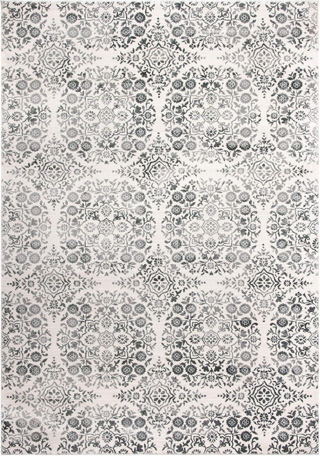 image:imageMartha Stewart x SAFAVIEH Area Rug Collection 53 x 77 Silver amp Ivory NonShedding amp Easy Cleaning Ideal for Living Room Bedroom Office Dining Space MSR0958GCharcoalIvory