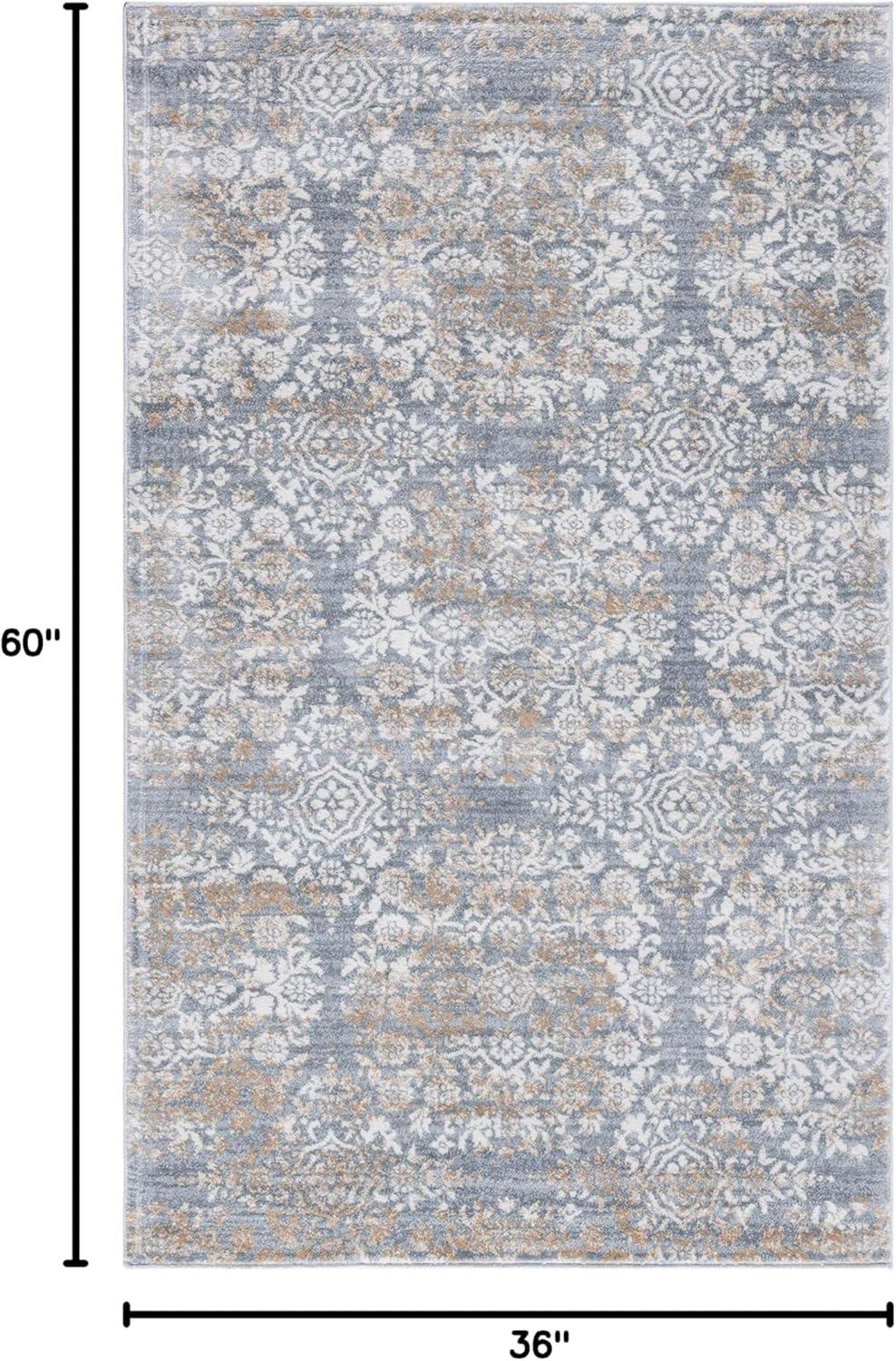 image:imageMartha Stewart x SAFAVIEH Area Rug Collection 53 x 77 Silver amp Ivory NonShedding amp Easy Cleaning Ideal for Living Room Bedroom Office Dining Space MSR0958GSilverIvory
