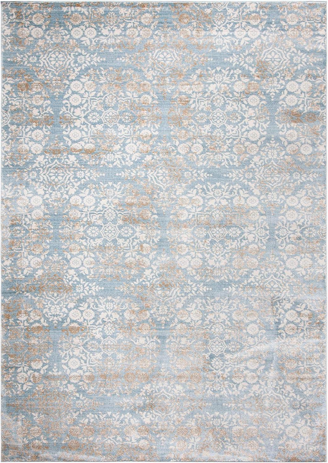 image:imageMartha Stewart x SAFAVIEH Area Rug Collection 53 x 77 Silver amp Ivory NonShedding amp Easy Cleaning Ideal for Living Room Bedroom Office Dining Space MSR0958GDenim BlueIvory