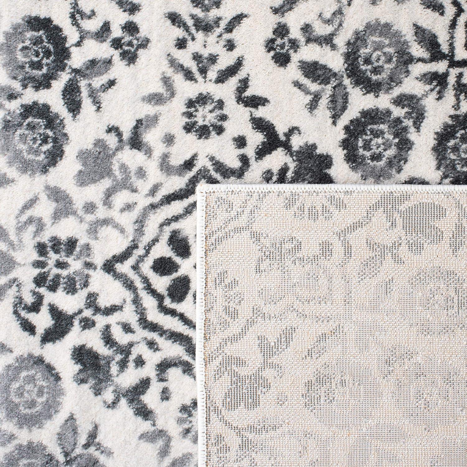 image:imageMartha Stewart x SAFAVIEH Area Rug Collection 53 x 77 Silver amp Ivory NonShedding amp Easy Cleaning Ideal for Living Room Bedroom Office Dining Space MSR0958GCharcoalIvory