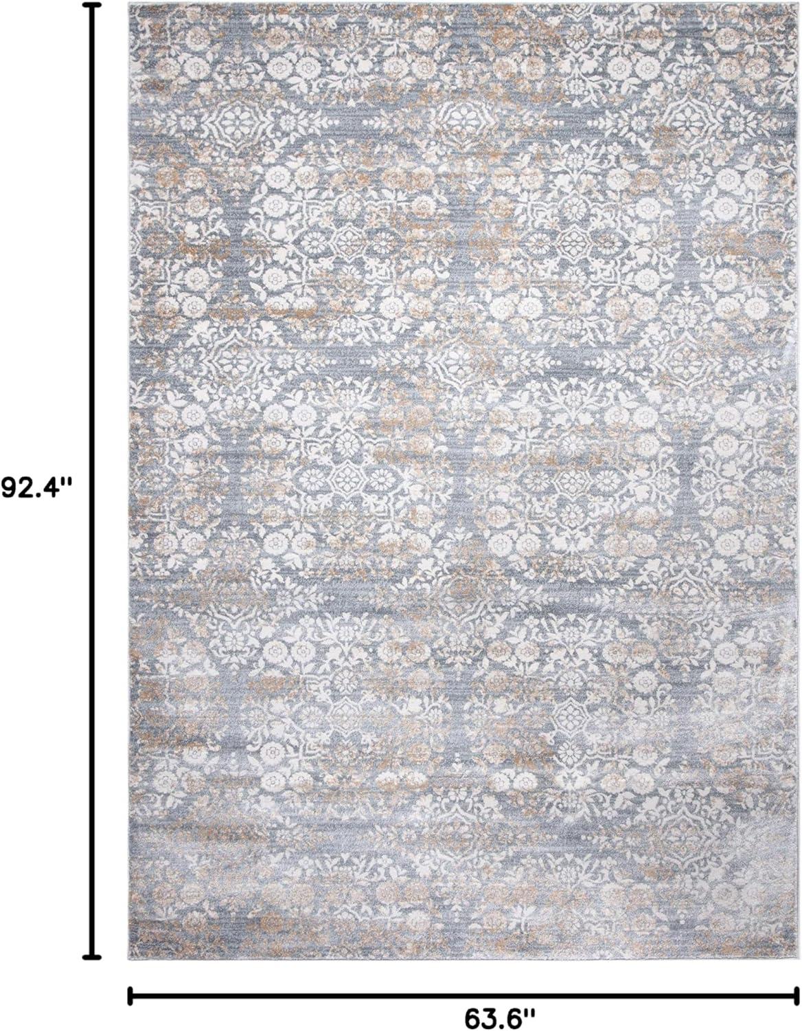 image:imageMartha Stewart x SAFAVIEH Area Rug Collection 53 x 77 Silver amp Ivory NonShedding amp Easy Cleaning Ideal for Living Room Bedroom Office Dining Space MSR0958GSilverIvory