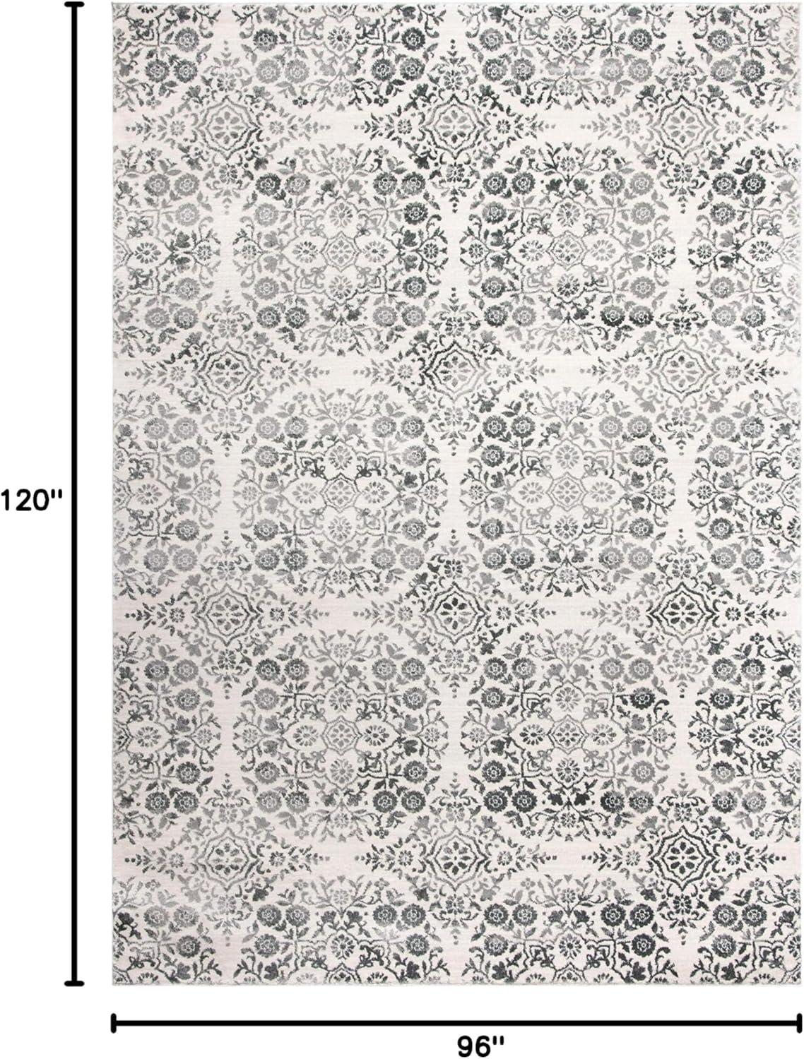 image:imageMartha Stewart x SAFAVIEH Area Rug Collection 53 x 77 Silver amp Ivory NonShedding amp Easy Cleaning Ideal for Living Room Bedroom Office Dining Space MSR0958GCharcoalIvory