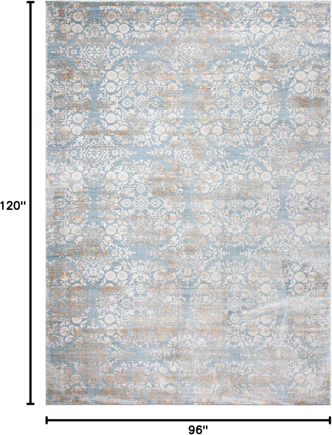 image:imageMartha Stewart x SAFAVIEH Area Rug Collection 53 x 77 Silver amp Ivory NonShedding amp Easy Cleaning Ideal for Living Room Bedroom Office Dining Space MSR0958GDenim BlueIvory