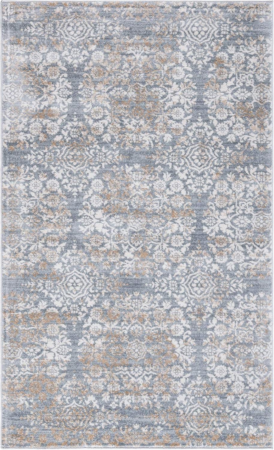 image:imageMartha Stewart x SAFAVIEH Area Rug Collection 53 x 77 Silver amp Ivory NonShedding amp Easy Cleaning Ideal for Living Room Bedroom Office Dining Space MSR0958GSilverIvory