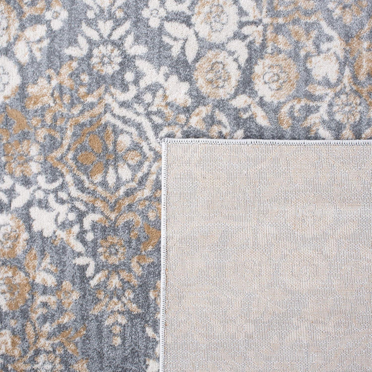 image:imageMartha Stewart x SAFAVIEH Area Rug Collection 53 x 77 Silver amp Ivory NonShedding amp Easy Cleaning Ideal for Living Room Bedroom Office Dining Space MSR0958GSilverIvory