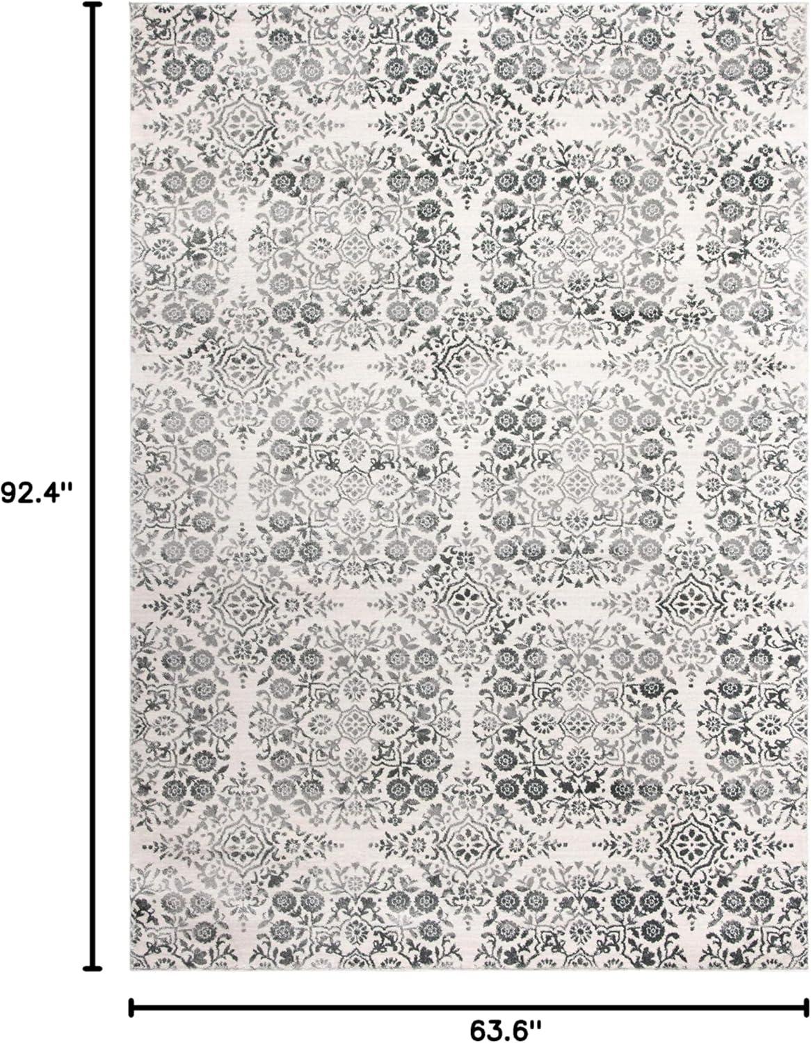 image:imageMartha Stewart x SAFAVIEH Area Rug Collection 53 x 77 Silver amp Ivory NonShedding amp Easy Cleaning Ideal for Living Room Bedroom Office Dining Space MSR0958GCharcoalIvory