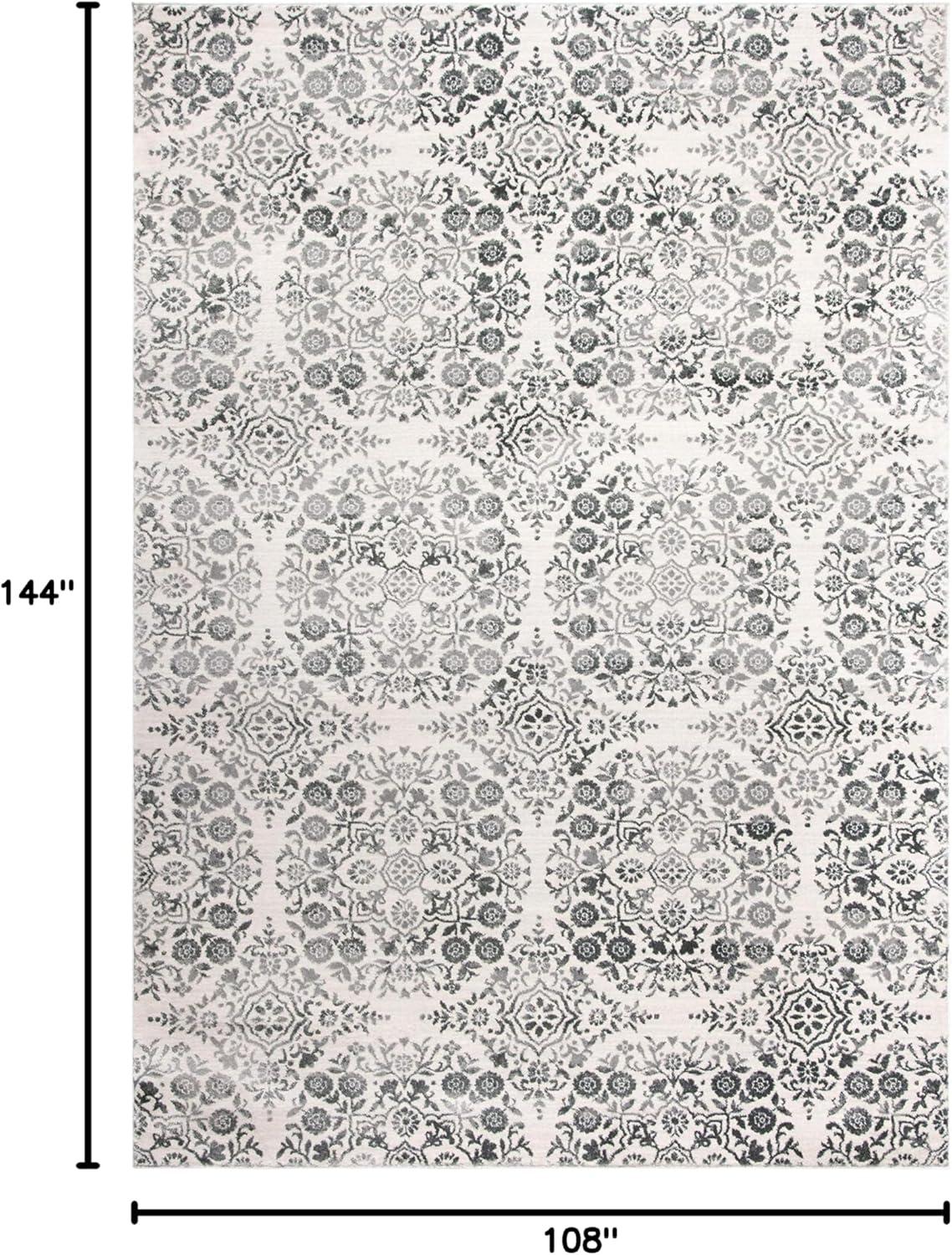 image:imageMartha Stewart x SAFAVIEH Area Rug Collection 53 x 77 Silver amp Ivory NonShedding amp Easy Cleaning Ideal for Living Room Bedroom Office Dining Space MSR0958GCharcoalIvory
