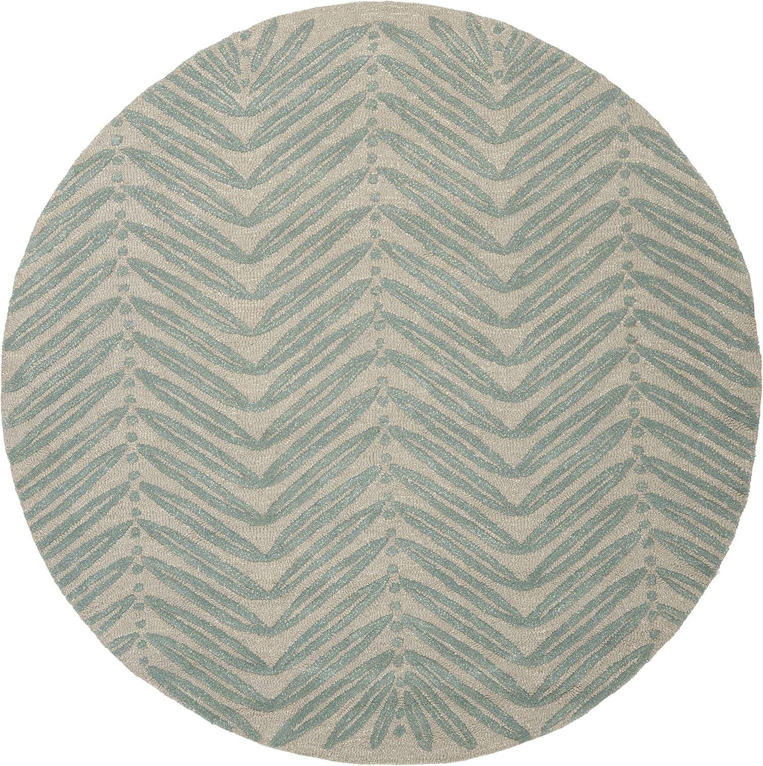 image:imageMartha Stewart x SAFAVIEH Area Rug Collection 6 Round Oolong Tea Green Handmade Wool amp Viscose Ideal for Living Room Bedroom Office Dining Space MSR3612BBlue Fir