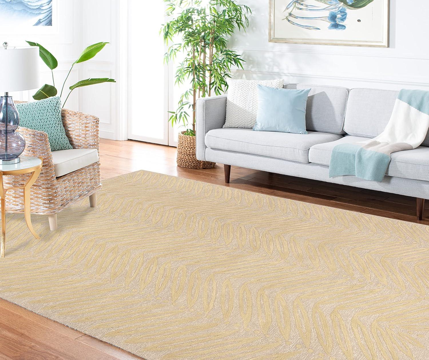 image:imageMartha Stewart x SAFAVIEH Area Rug Collection 6 Round Oolong Tea Green Handmade Wool amp Viscose Ideal for Living Room Bedroom Office Dining Space MSR3612BOolong Tea Green