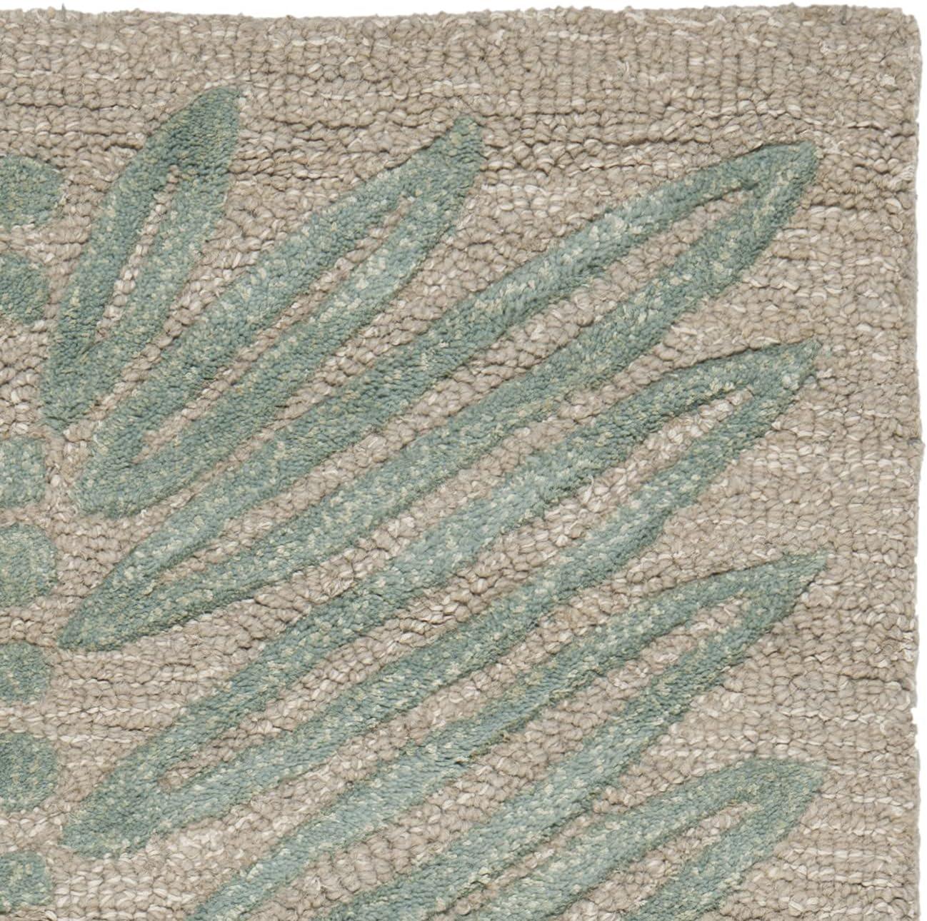 image:imageMartha Stewart x SAFAVIEH Area Rug Collection 6 Round Oolong Tea Green Handmade Wool amp Viscose Ideal for Living Room Bedroom Office Dining Space MSR3612BBlue Fir