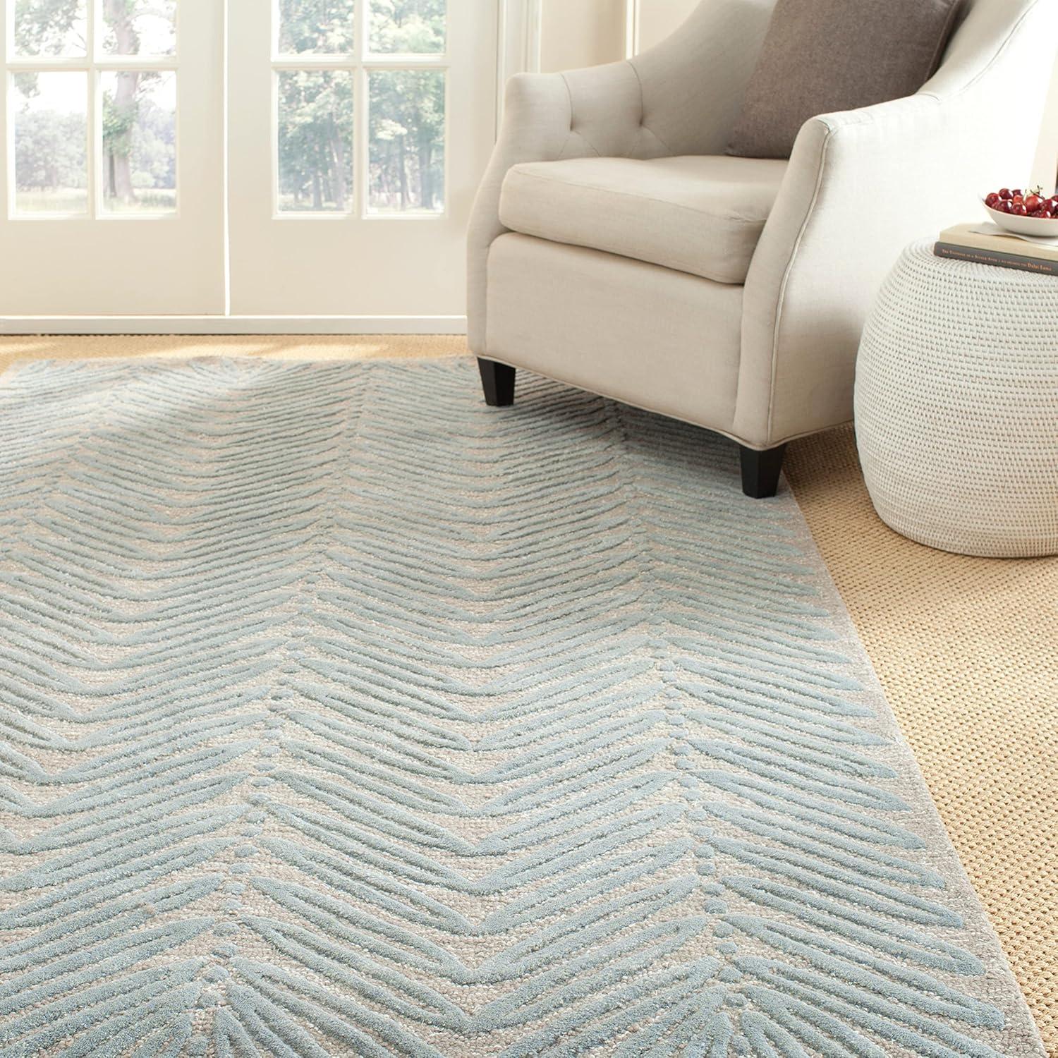 image:imageMartha Stewart x SAFAVIEH Area Rug Collection 6 Round Oolong Tea Green Handmade Wool amp Viscose Ideal for Living Room Bedroom Office Dining Space MSR3612BChamois Beige