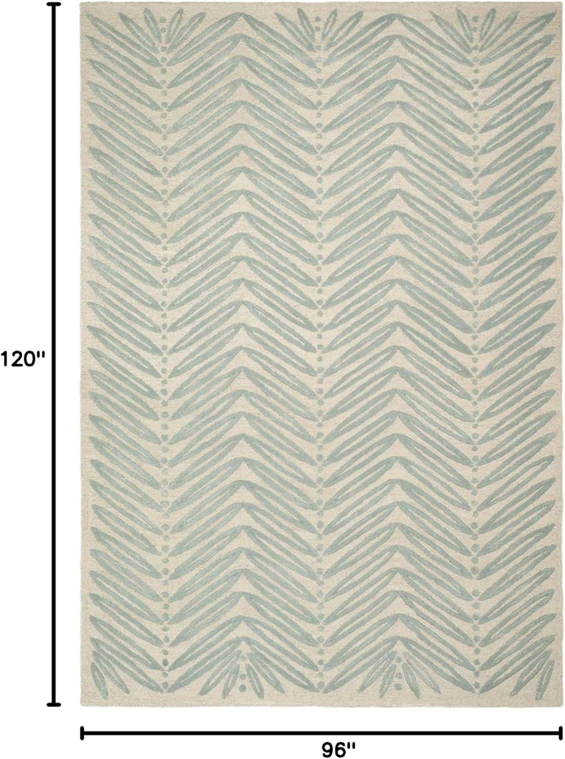 image:imageMartha Stewart x SAFAVIEH Area Rug Collection 6 Round Oolong Tea Green Handmade Wool amp Viscose Ideal for Living Room Bedroom Office Dining Space MSR3612BBlue Fir