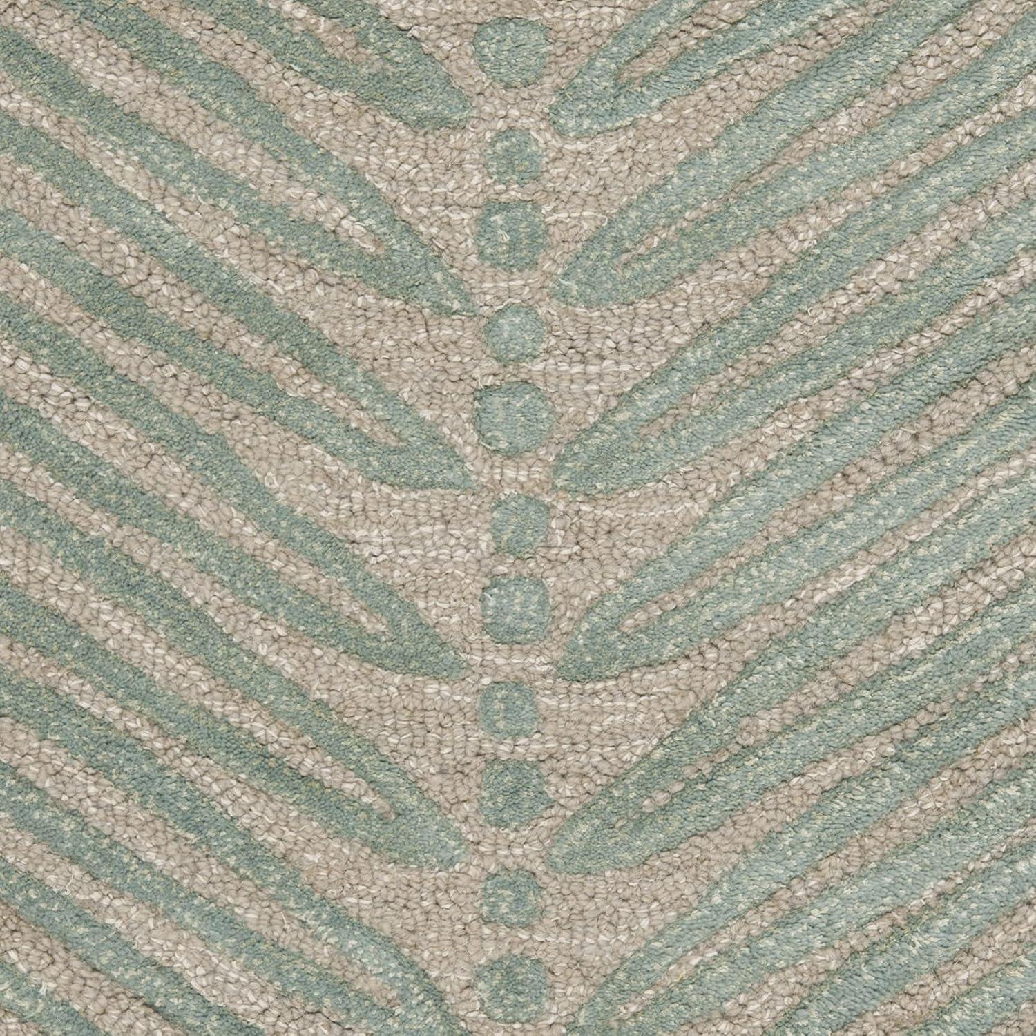 image:imageMartha Stewart x SAFAVIEH Area Rug Collection 6 Round Oolong Tea Green Handmade Wool amp Viscose Ideal for Living Room Bedroom Office Dining Space MSR3612BBlue Fir