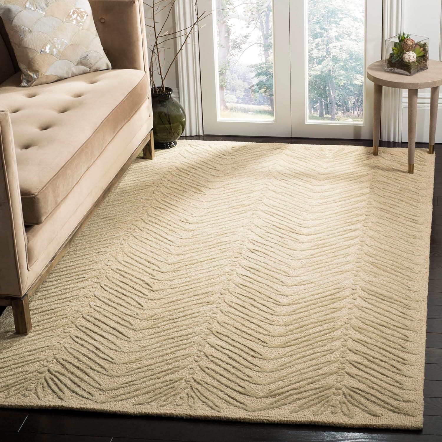 image:imageMartha Stewart x SAFAVIEH Area Rug Collection 6 Round Oolong Tea Green Handmade Wool amp Viscose Ideal for Living Room Bedroom Office Dining Space MSR3612BOolong Tea Green