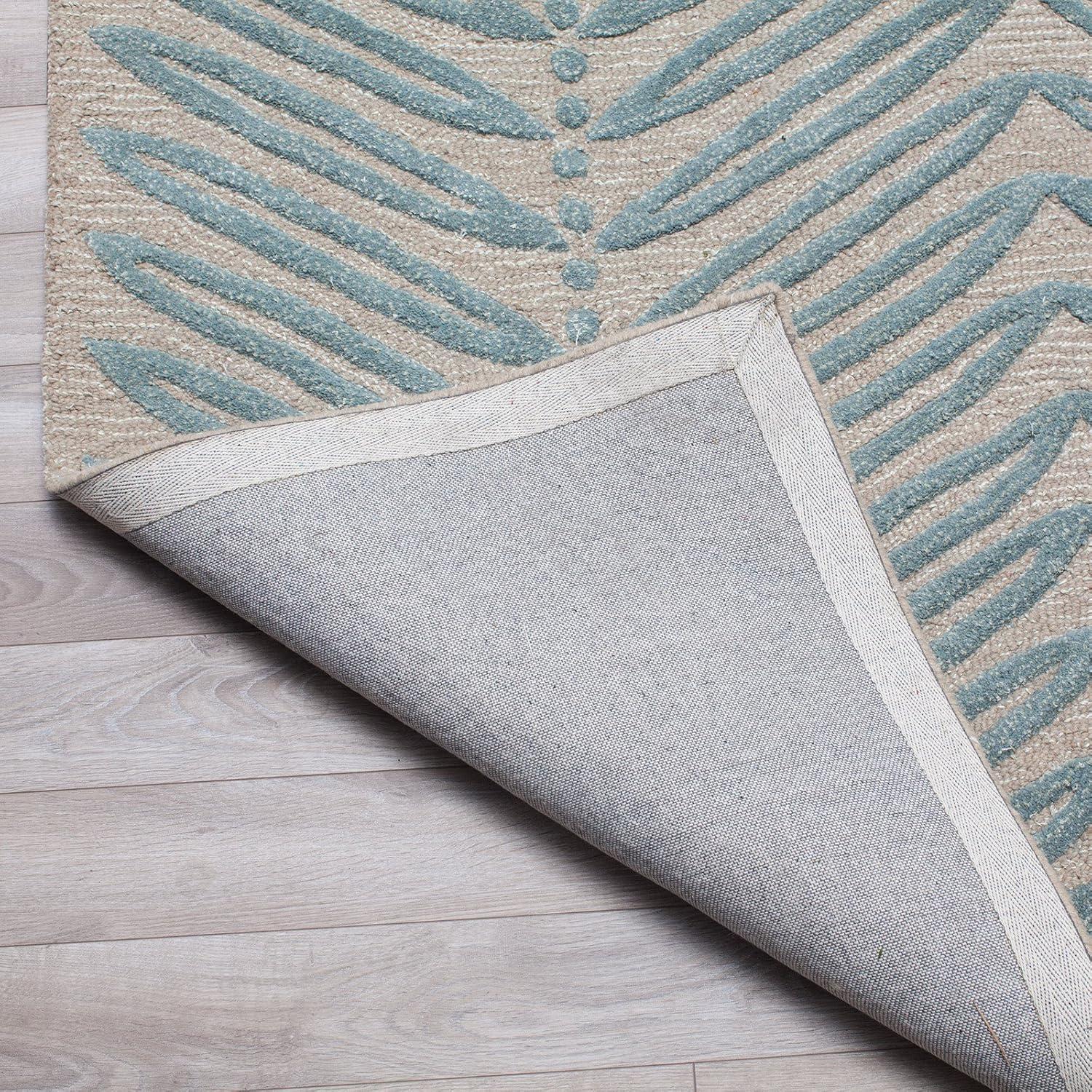 image:imageMartha Stewart x SAFAVIEH Area Rug Collection 6 Round Oolong Tea Green Handmade Wool amp Viscose Ideal for Living Room Bedroom Office Dining Space MSR3612BBlue Fir