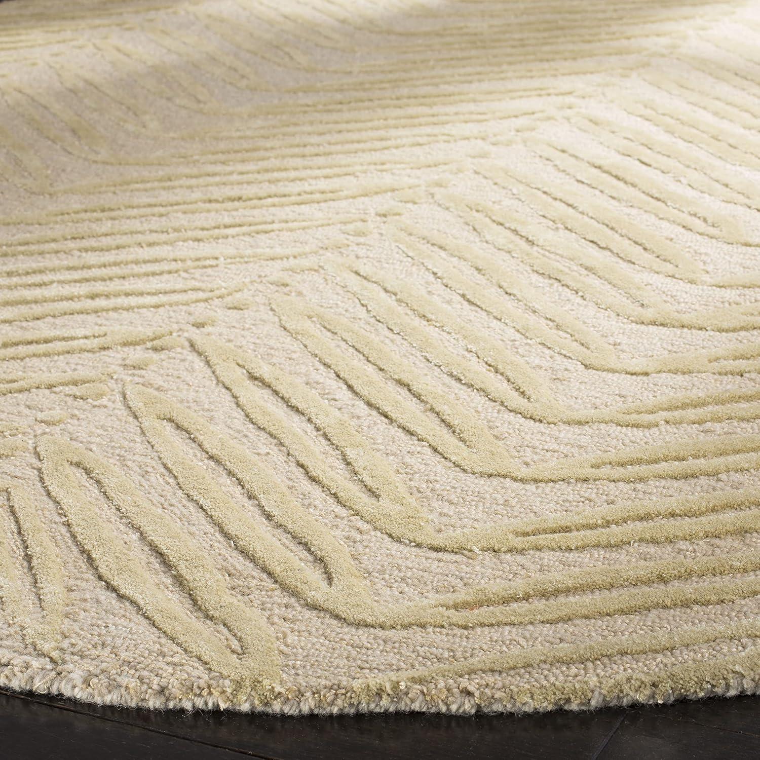 image:imageMartha Stewart x SAFAVIEH Area Rug Collection 6 Round Oolong Tea Green Handmade Wool amp Viscose Ideal for Living Room Bedroom Office Dining Space MSR3612BOolong Tea Green