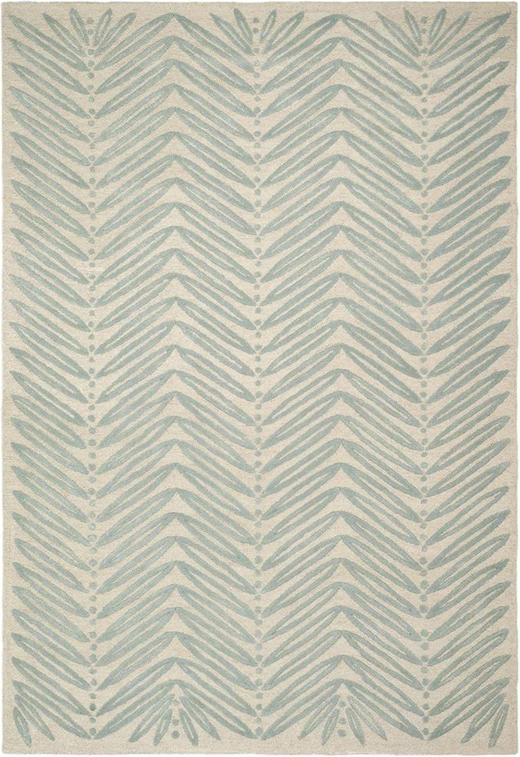 image:imageMartha Stewart x SAFAVIEH Area Rug Collection 6 Round Oolong Tea Green Handmade Wool amp Viscose Ideal for Living Room Bedroom Office Dining Space MSR3612BBlue Fir